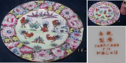 16 PLATO DECORATIVO PORCELANA MACAU DEF